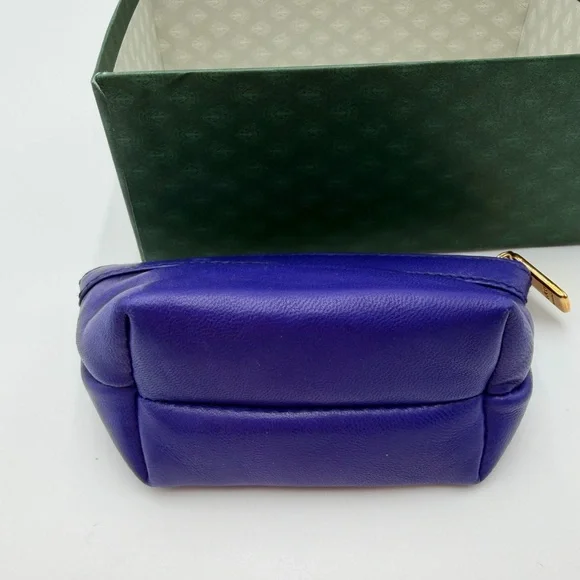 Gucci small Purple Leather Pouch with Gold Hardware - Picture 6 of 9